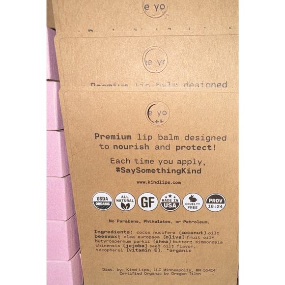 Lot Of 12 Kind Lips Chapstick Lip Balm Natural First Kiss Gluten Free Organic - Picture 6 of 9